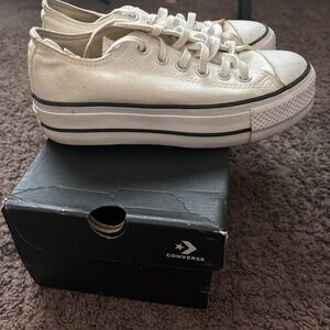 White platform converse